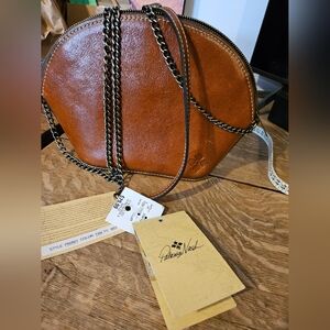 Patricia Nash Brown Crossbody Bag with Textured Leather